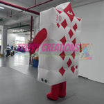 Oversized inflatable playing cards costume for carnival parades, community events, street entertainment and festivals