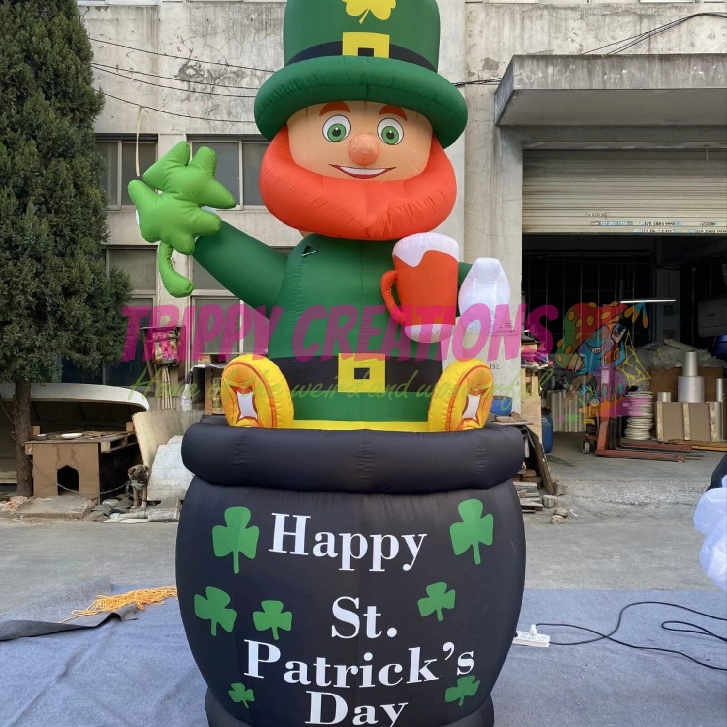 giant st patricks day inflatable decorations creating festive irish party atmosphere