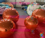 giant mirror ball inflatable ceiling decoration reflective event prop