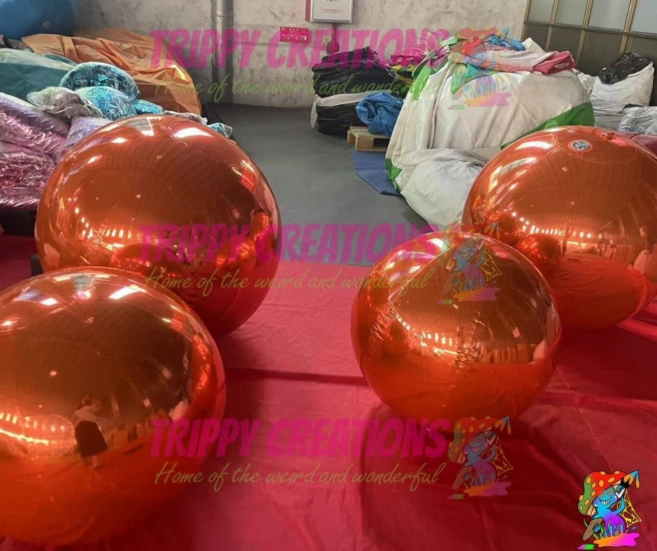 giant mirror ball inflatable ceiling decoration reflective event prop