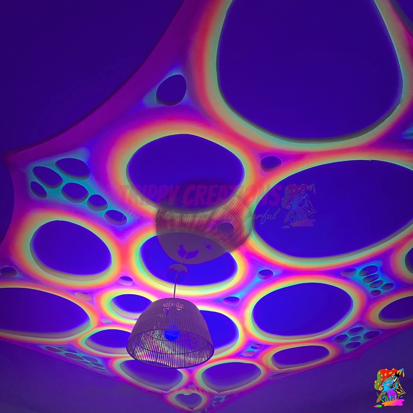 Large UV Reactive Rainbow Installation