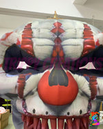 Large clown skull inflatable event prop for Halloween parties and immersive decor