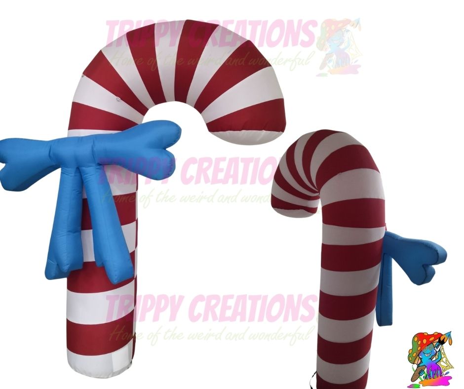 Large Handmade Candy Cane Prop Hanging Christmas Decoration