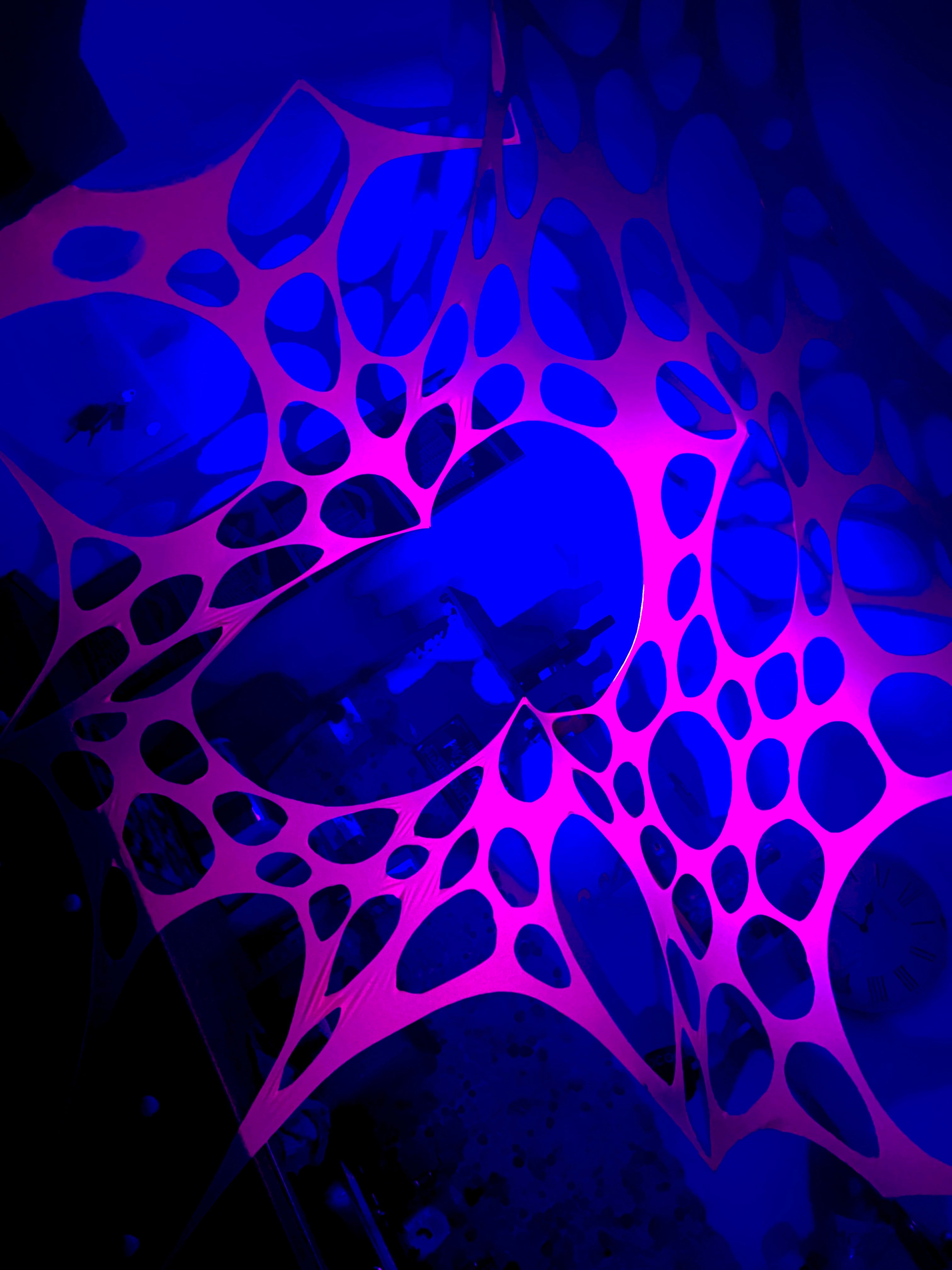 Psychedelic neon tapestry for hire for immersive parties