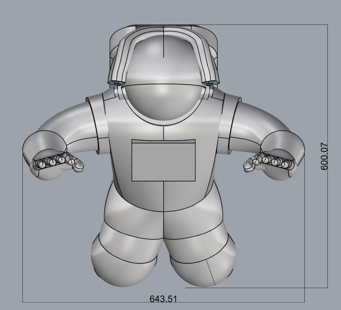 6m Hanging Inflatable Astronaut – Giant White Space Prop for Events & Festivals