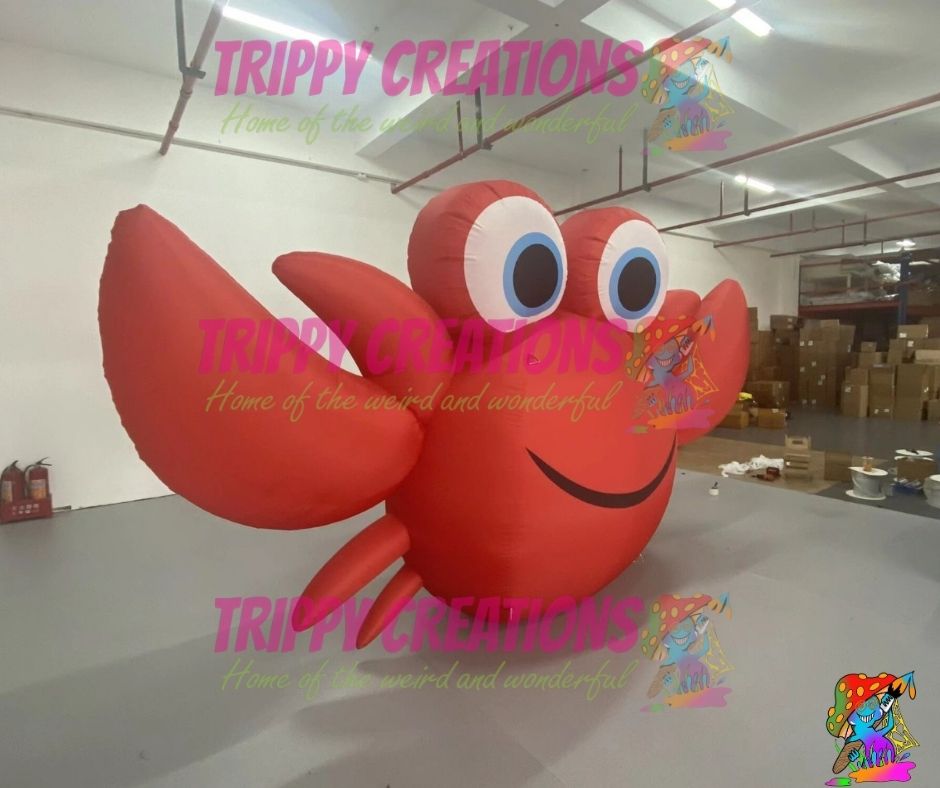 cartoon crab inflatable used for children's birthday party setup