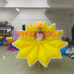 2.5m inflatable flower dress RGB LED walking costume for festivals and carnivals
