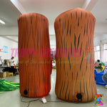 Oversized inflatable tropical bar prop with internal LED illumination for night events