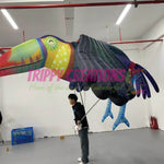 Giant tropical bird walking costume suitable for fun fairs, festivals and public events