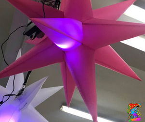 Custom size and colour inflatable stars