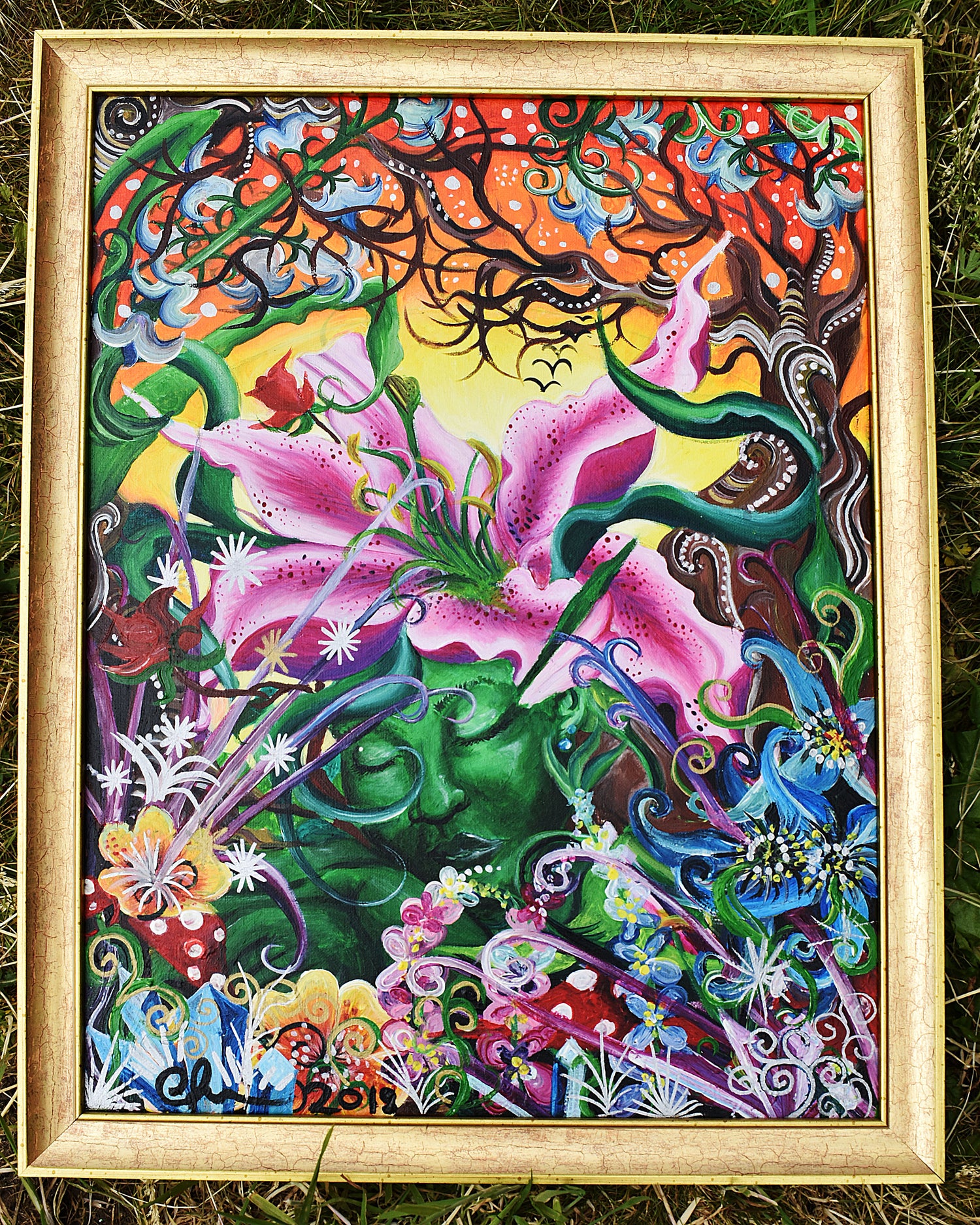 Original Painting - The Sleeping Godess