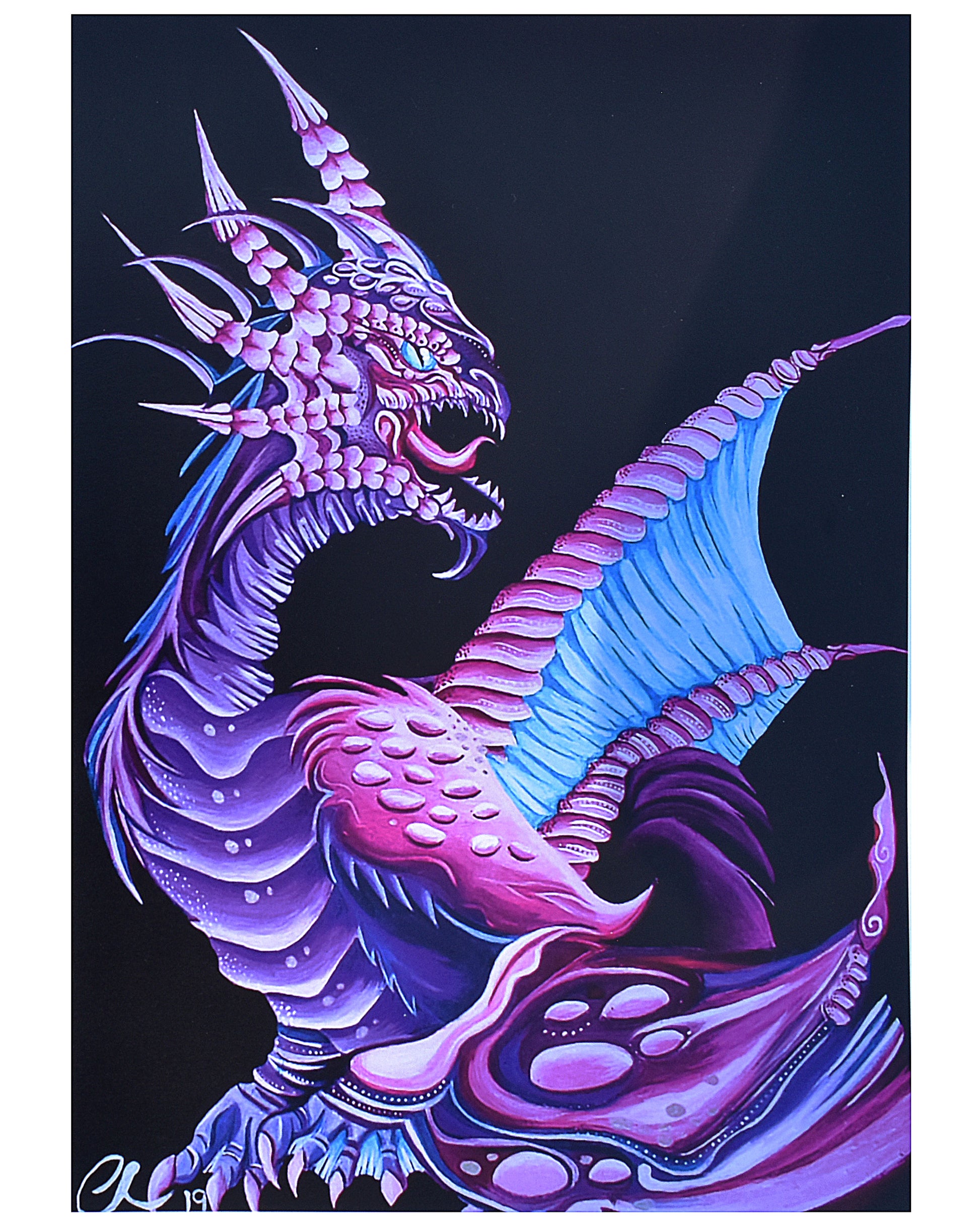 Raspberry Vicious Dragon Print