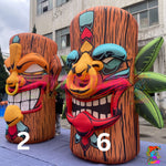 Giant inflatable tiki bar with LED lighting for tropical themed events and beach parties