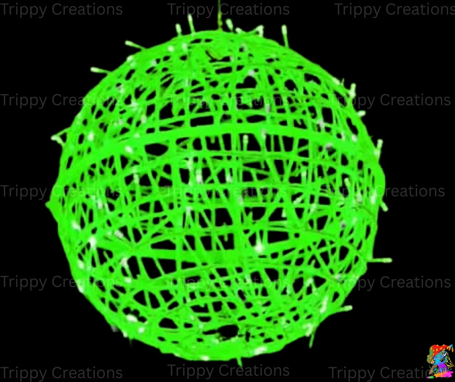 Multicolour LED orb lights creating a rainbow lighting effect