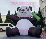 LED inflatable panda for jungle party decorations and festivals