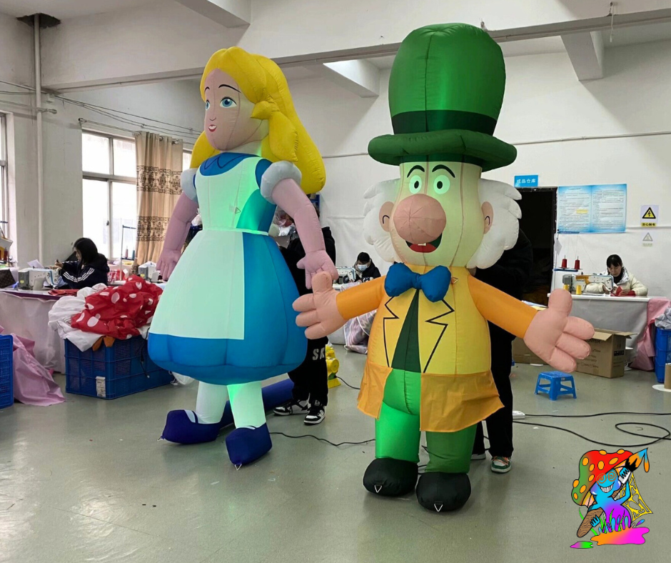 Enchanting Alice in Wonderland-themed inflatables for celebrations
