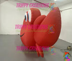glowing inflatable crab creating fun atmosphere at family event