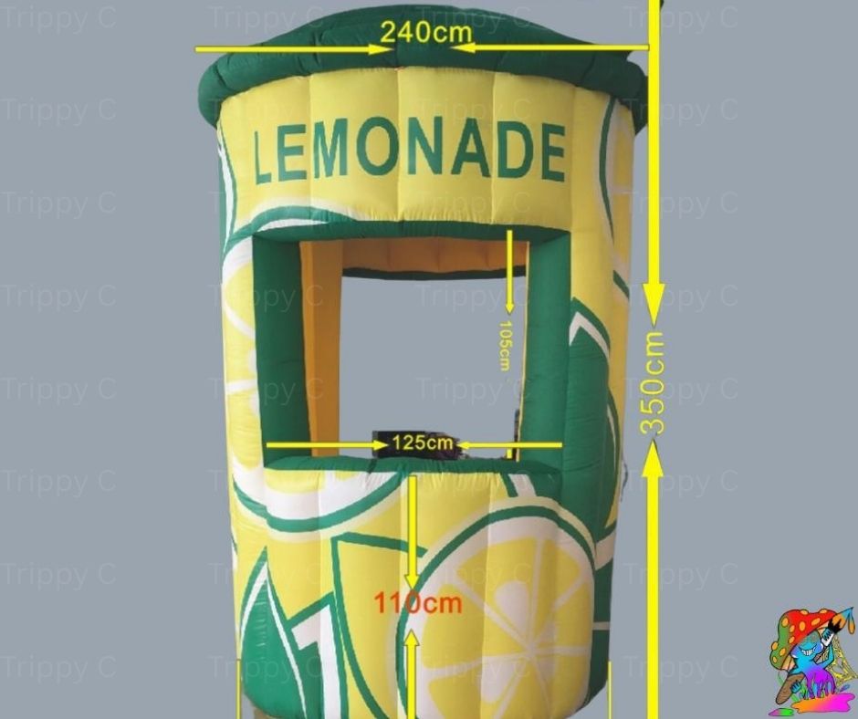 Inflatable lemonade stall display for exhibitions and fairs