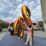 metallic gold inflatable tentacle props for immersive events