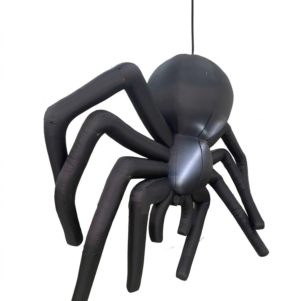 Giant Inflatable Black Spider Decoration – Hanging Halloween Prop for Ceilings, Trees & Outdoor Displays