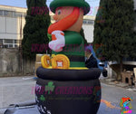 oversized lucky hat and leprechaun props for parade or themed event