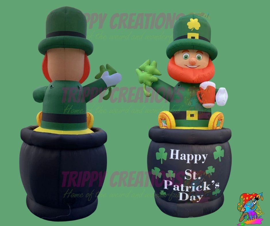 giant st patricks day inflatables used for pub party venue styling