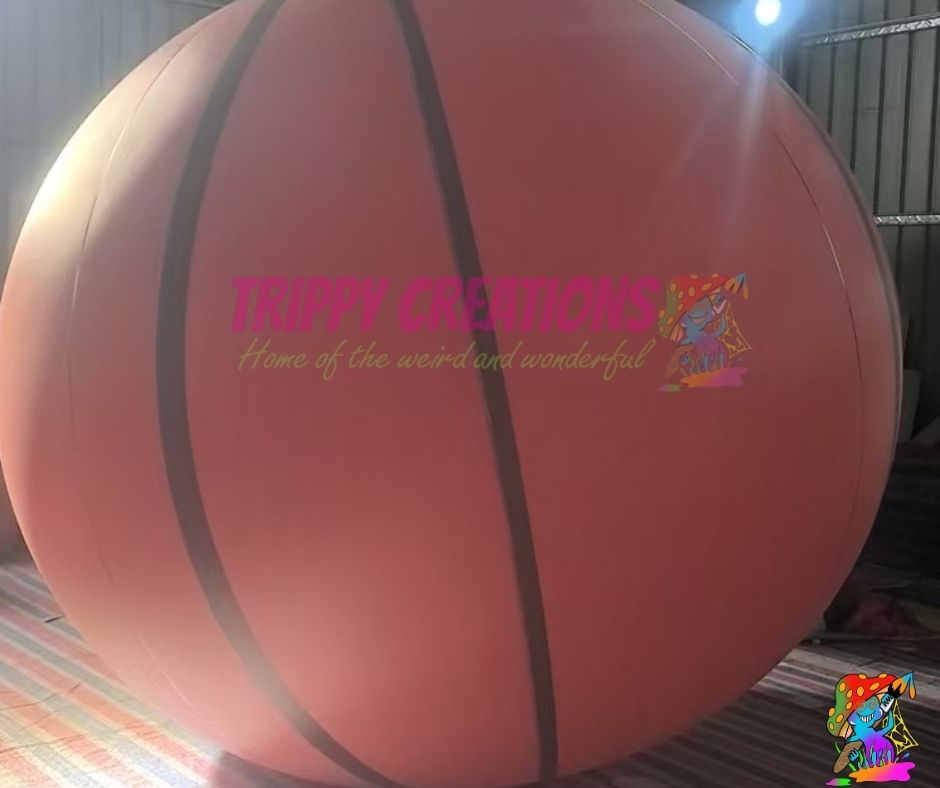 Oversized inflatable basketball decor for school sports day themed parties