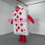 Giant inflatable playing cards walkabout character creating memorable experiences for fairs, themed parties and public events