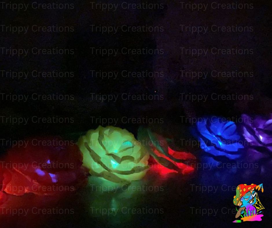 rainbow LED inflatable event decoration of a daisy chain