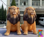 Eye-catching inflatable lion sculpture for event décor