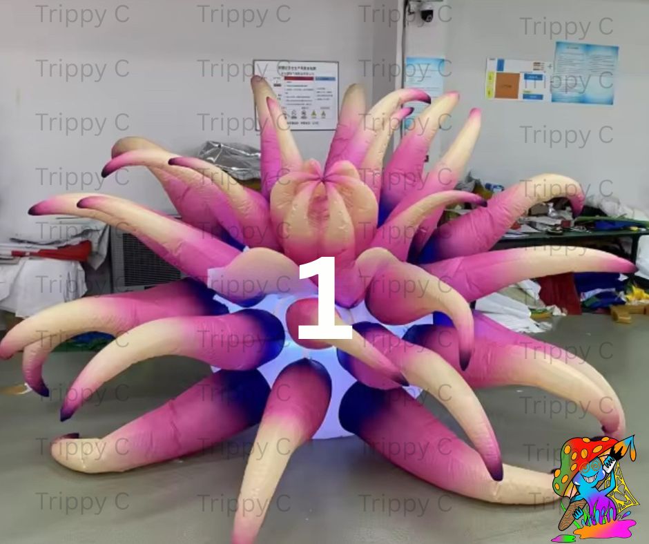 Vibrant inflatable coral decoration for ocean or fairytale parties