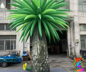 Inflatable palm tree for Hawaiian or tiki-themed décor
