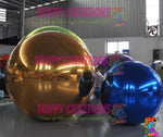 giant reflective inflatable ball ceiling decor for parties and exhibitions