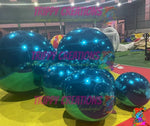 mirror effect PVC inflatable hanging balls for party and event decor