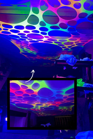 UV Reactive Rainbow Polka Dot Decorations