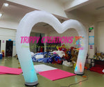 inflatable heart archway for photo backdrops and events