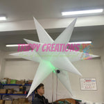 Inflatable 2 metre star parade prop with portable 12V battery system
