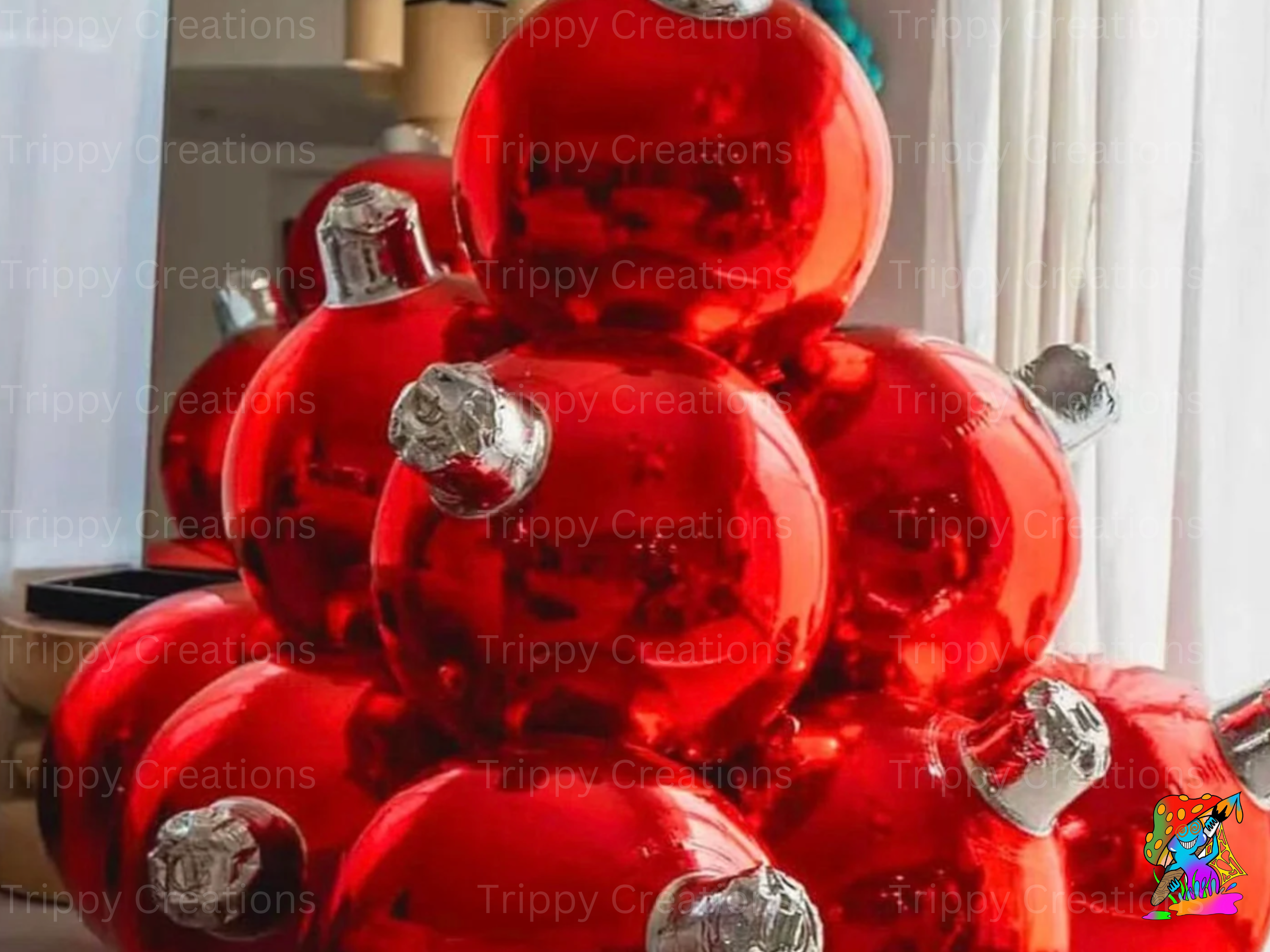pvc inflatable christmas ornaments in assorted sizes and colours
