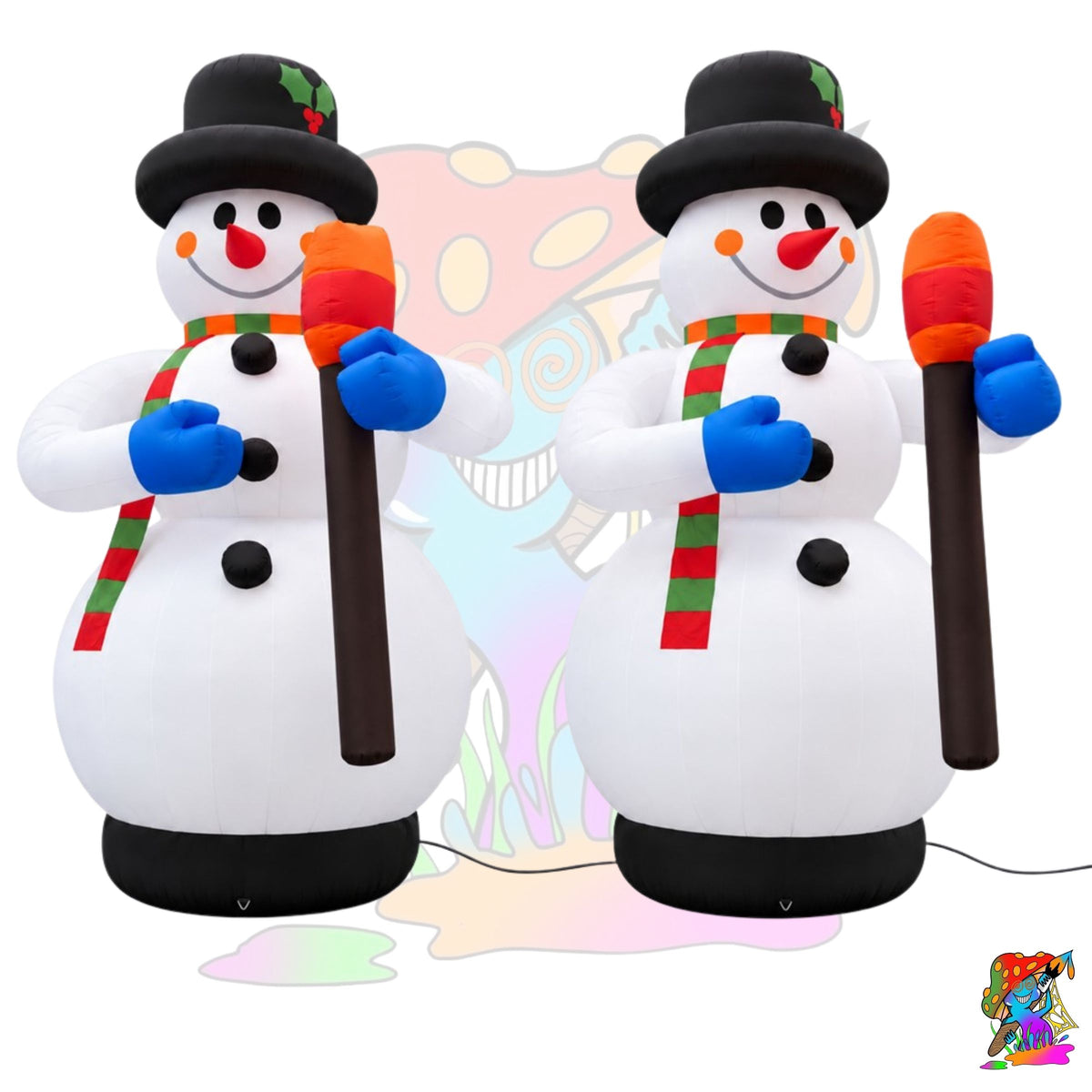 giant outdoor inflatable festive snowmen decorations