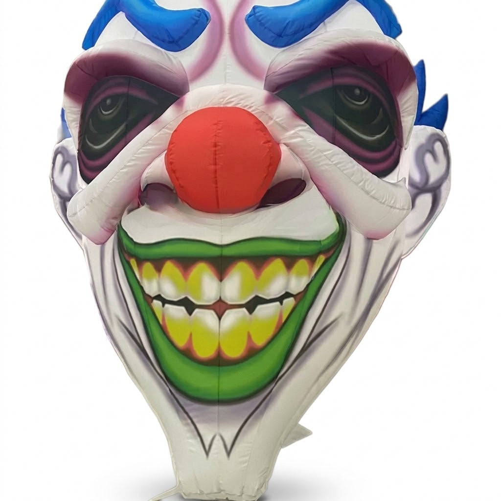 Pack of 2 Inflatable Scary Clown Face Decorations – Hanging Halloween & Circus Party Props for Indoor & Outdoor Use