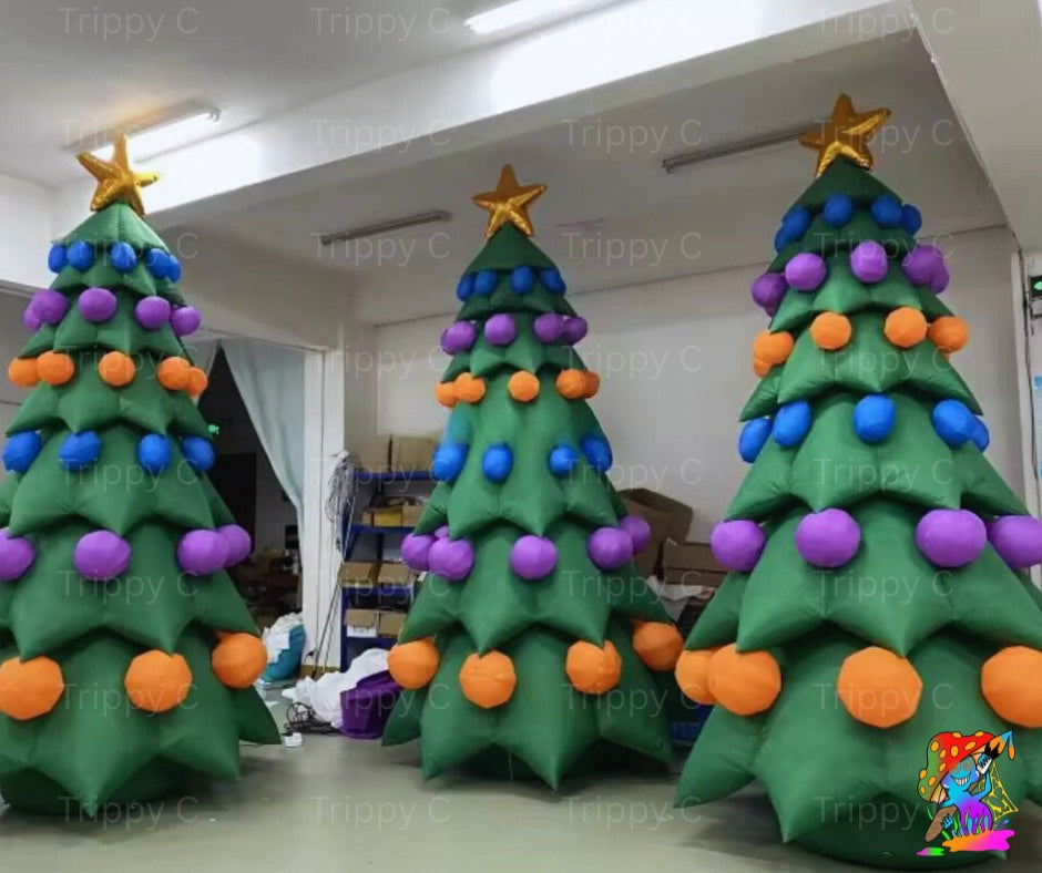 Light up Christmas tree inflatable prop with LEDs