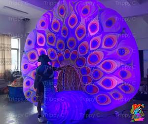 LED flashing peacock for statement event decorations