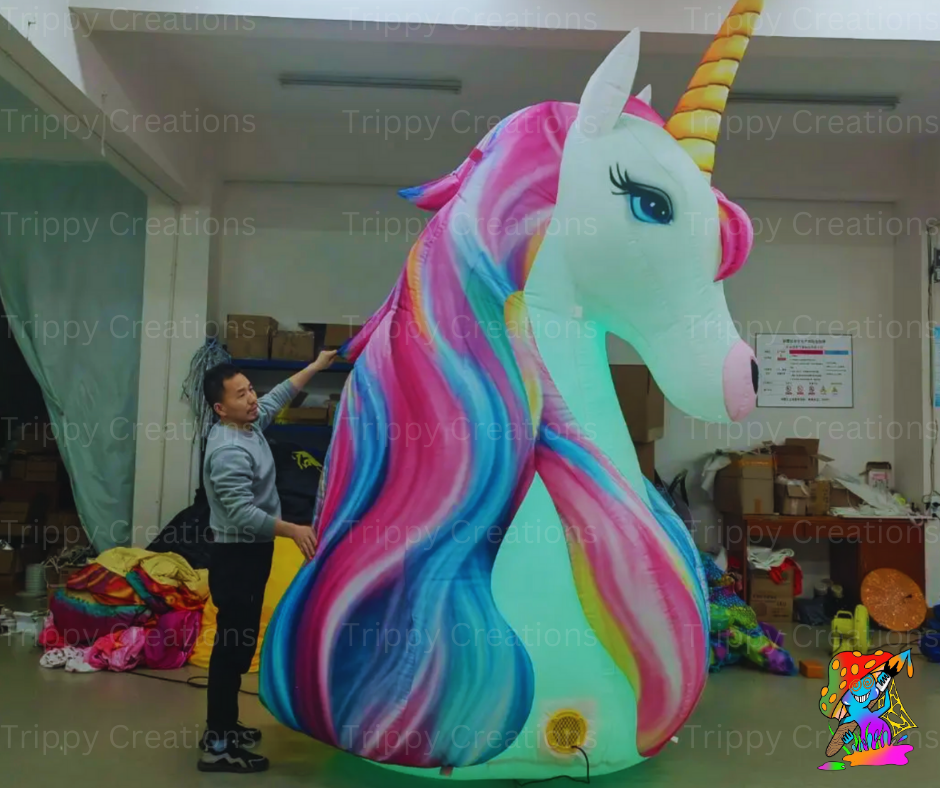inflatable unicorn party decoration for kids