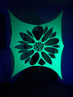 glowing UV green botanical wall hanging art