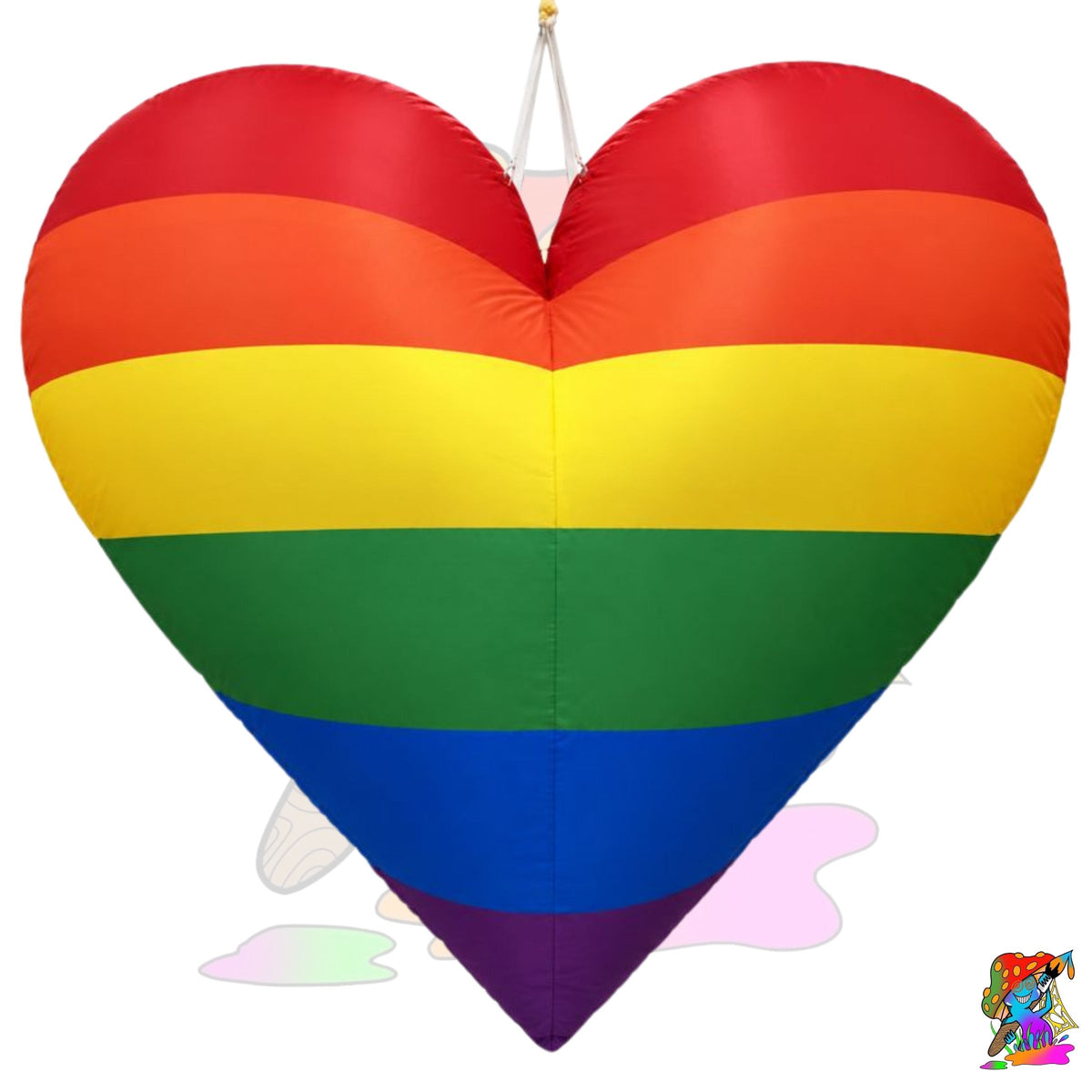 hanging gay pride love heart inflatable prop