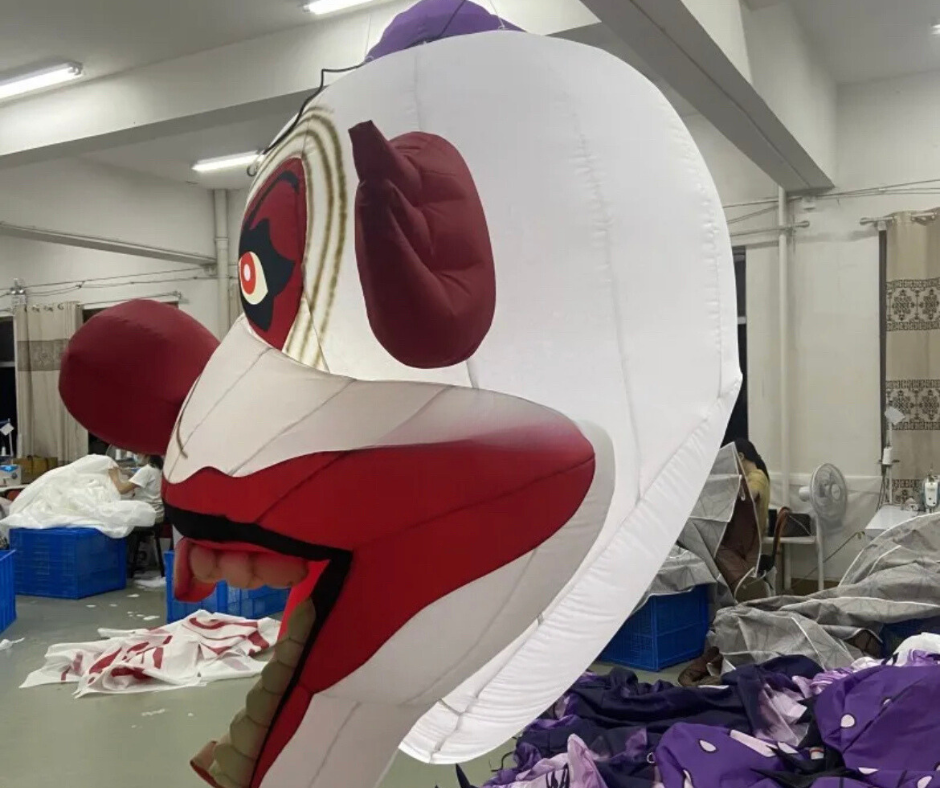 haunted clown decoration for halloween. inflatable party prop