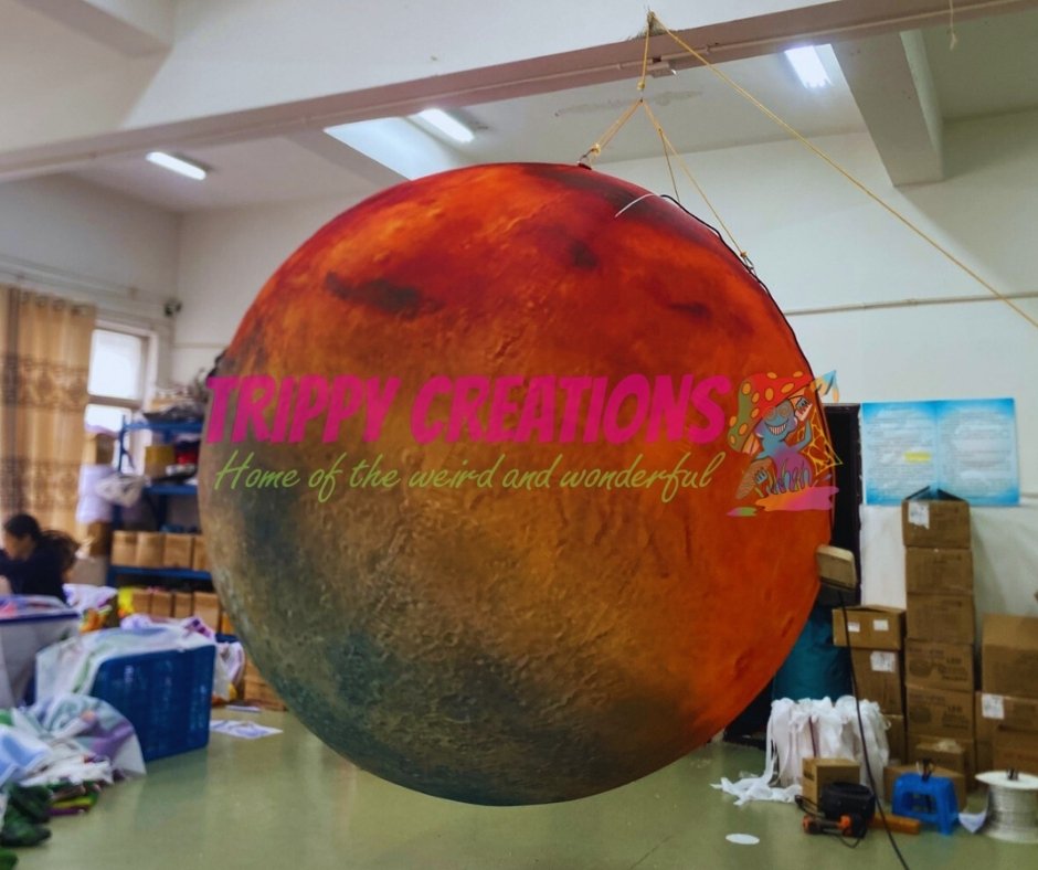 hanging inflatable solar system decor for kids parties