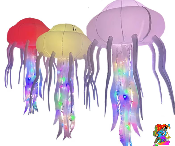 Large LED Inflatable Jellyfish Decorations for Magical Events
