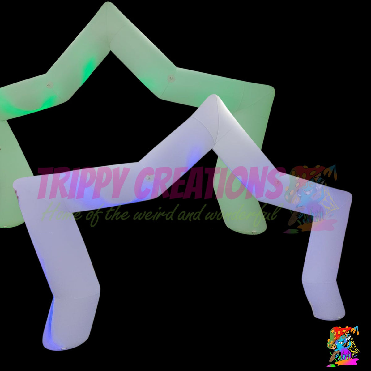 Large LED inflatable star arch for themed venue entrances, gala celebrations and event photo opportunities.