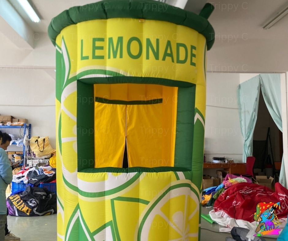Inflatable lemonade stand for festivals and summer events